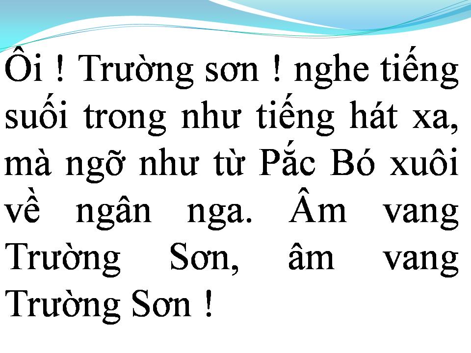 Lời bài hát ĐÊM TRƯỜNG SƠN NHỚ BÁC