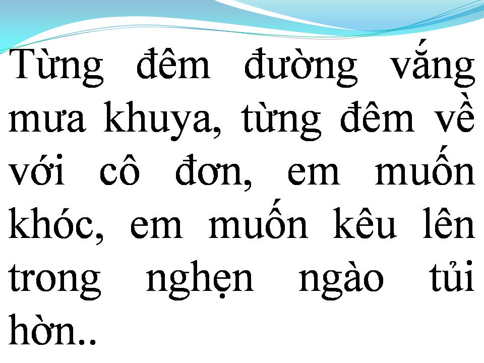 Lời bài hát ĐÊM VŨ TRƯỜNG