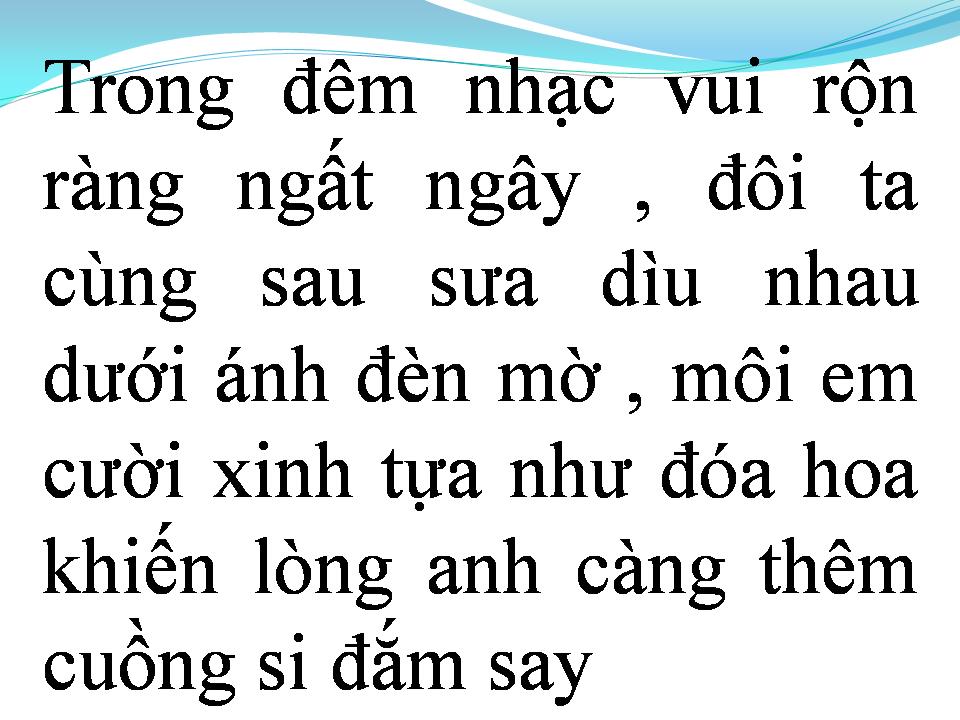 Lời bài hát ĐÊM YÊU ĐƯƠNG