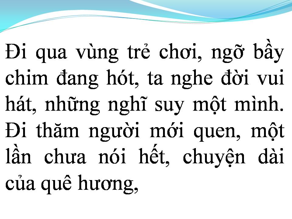 Lời bài hát ĐI QUA VÙNG CỎ NON