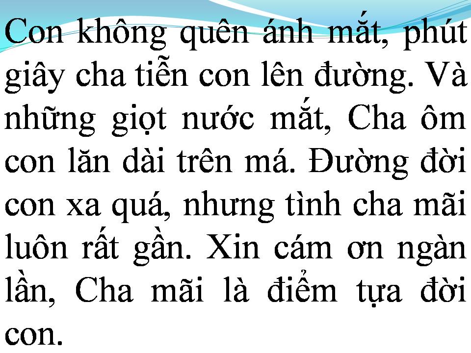 Lời bài hát ĐIỂM TỰA ĐỜI CON