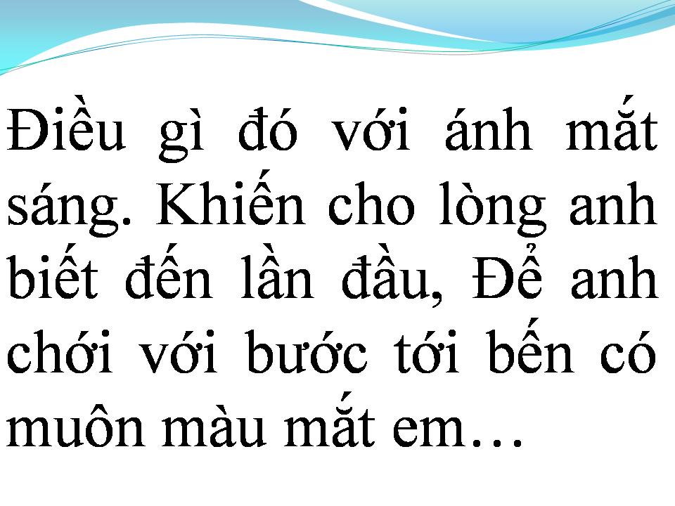 Lời bài hát ĐIỀU GÌ ĐÓ