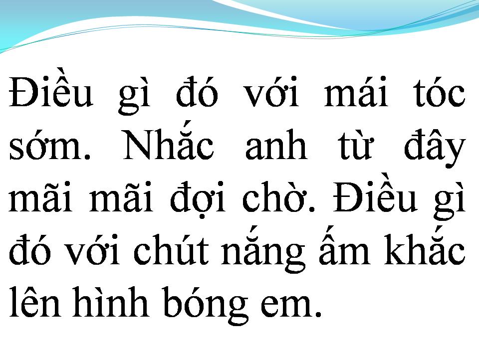 Lời bài hát ĐIỀU GÌ ĐÓ