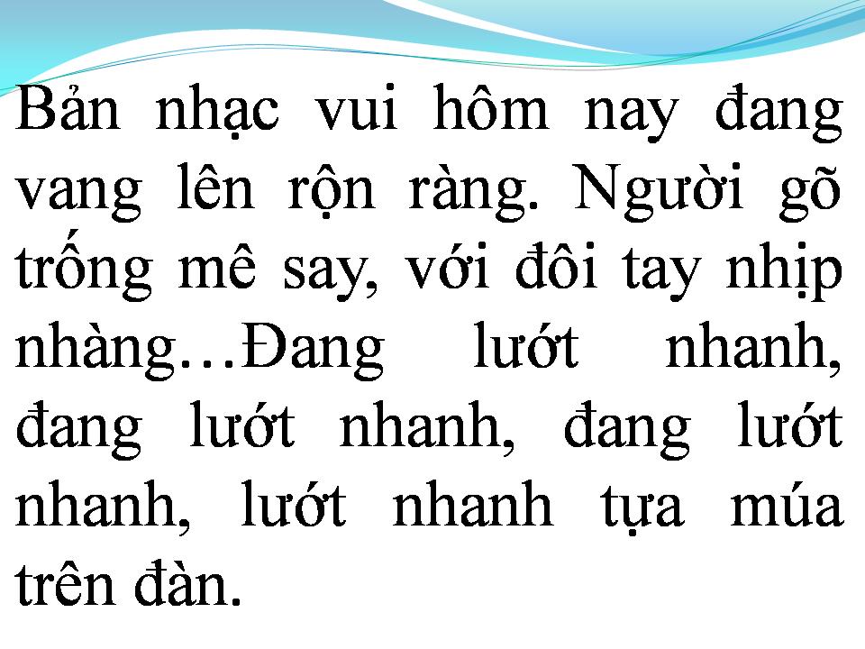 Lời bài hát ĐIỆU NHẢY TRÊN TRỐNG