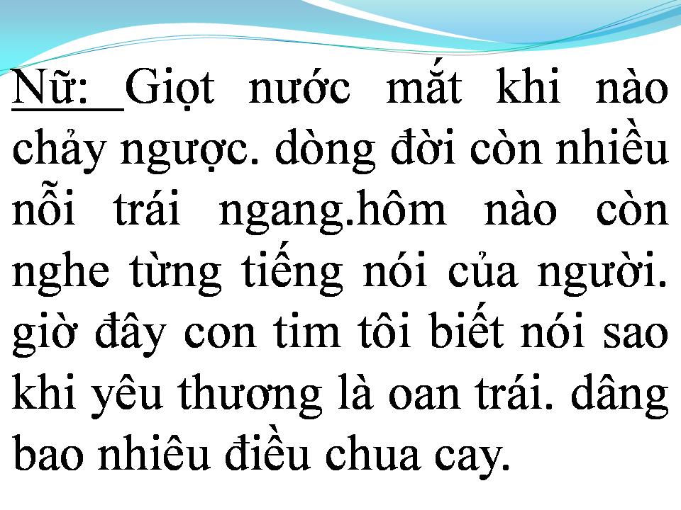 Lời bài hát ĐỊNH MỆNH CAY ĐẮNG