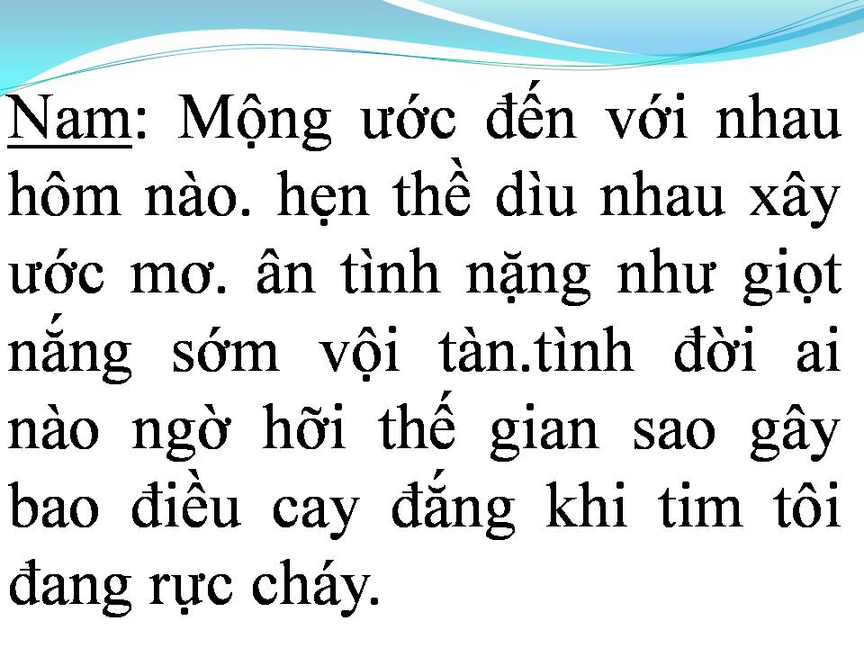 Lời bài hát ĐỊNH MỆNH CAY ĐẮNG