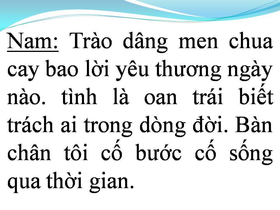 Lời bài hát ĐỊNH MỆNH CAY ĐẮNG