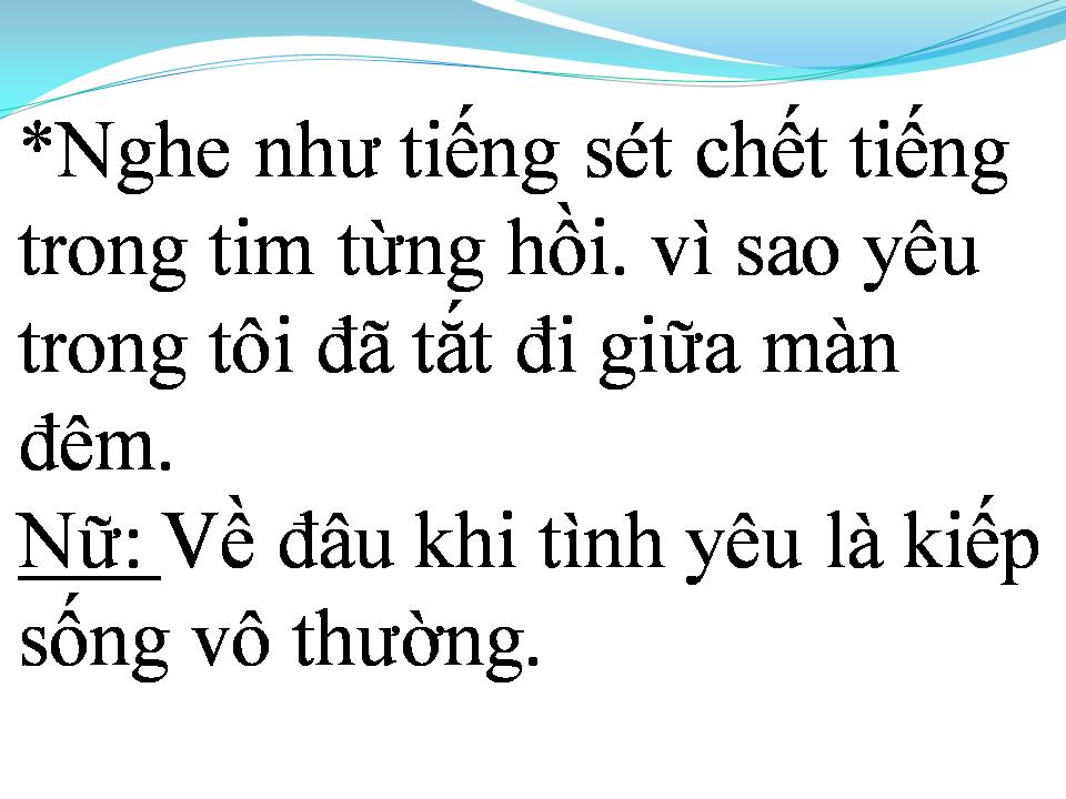 Lời bài hát ĐỊNH MỆNH CAY ĐẮNG
