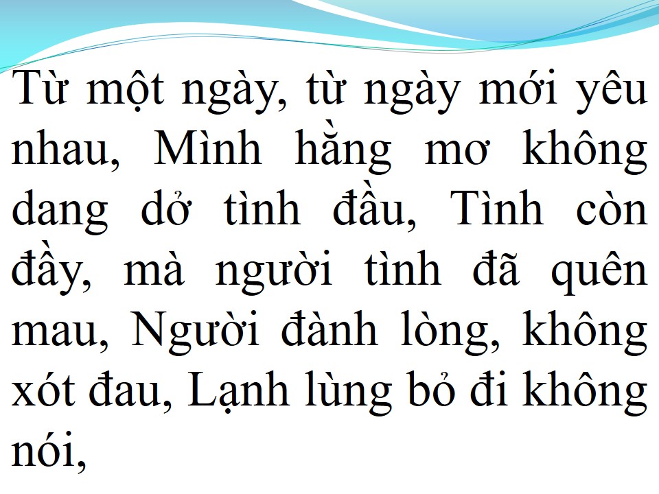 Lời bài hát ĐOẠN BUỒN CHO TÔI