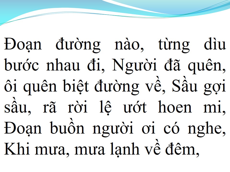 Lời bài hát ĐOẠN BUỒN CHO TÔI