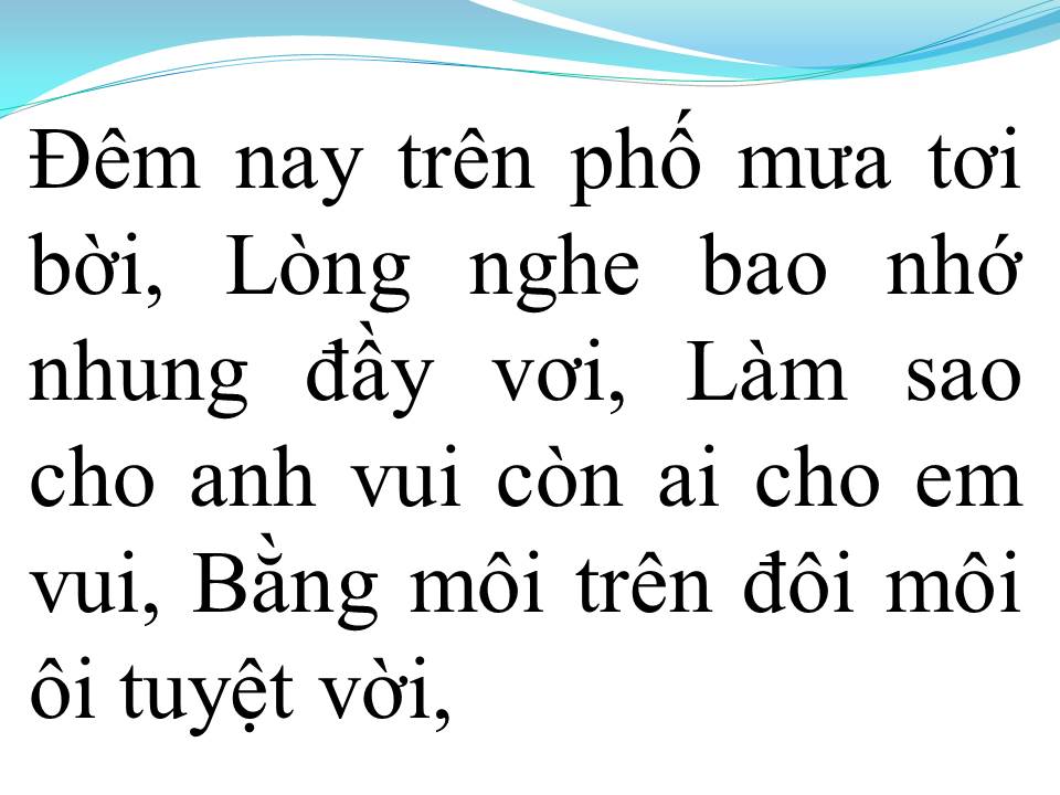 Lời bài hát ĐOẠN BUỒN ĐÊM MƯA