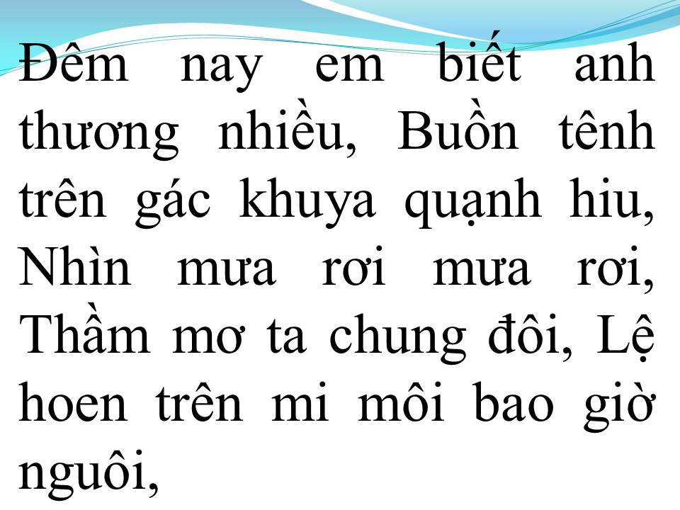 Lời bài hát ĐOẠN BUỒN ĐÊM MƯA