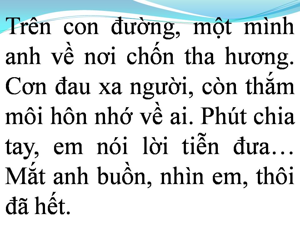 Lời bài hát ĐOẠN KHÚC CUỐI CHO EM