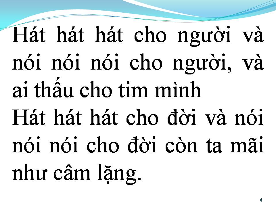 Lời bài hát ĐỜI HÁT CHO NGƯỜI