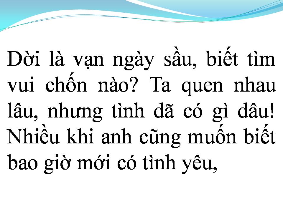 Lời bài hát ĐỜI LÀ VẠN NGÀY SẦU