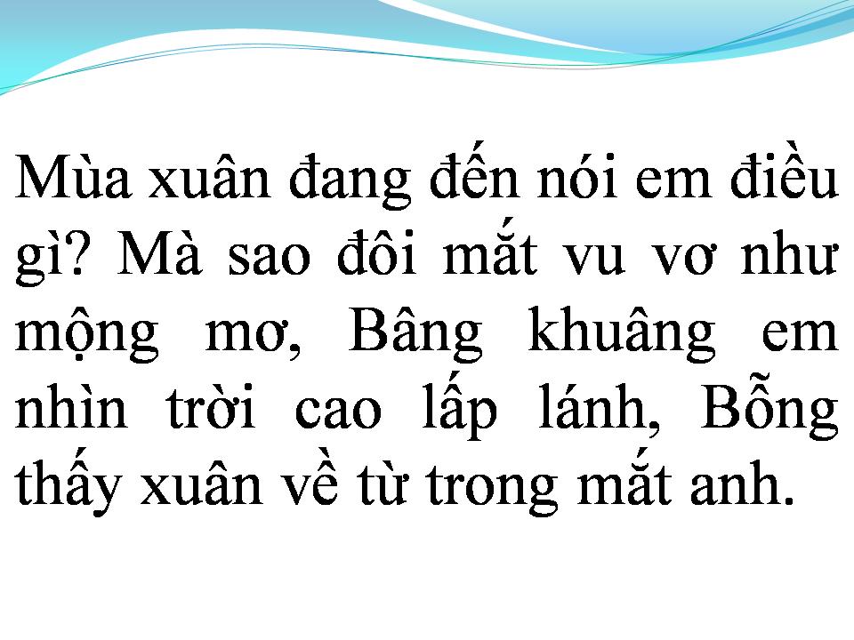 Lời bài hát ĐÔI MẮT MÙA XUÂN