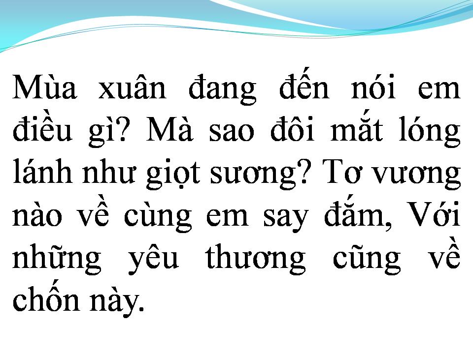 Lời bài hát ĐÔI MẮT MÙA XUÂN
