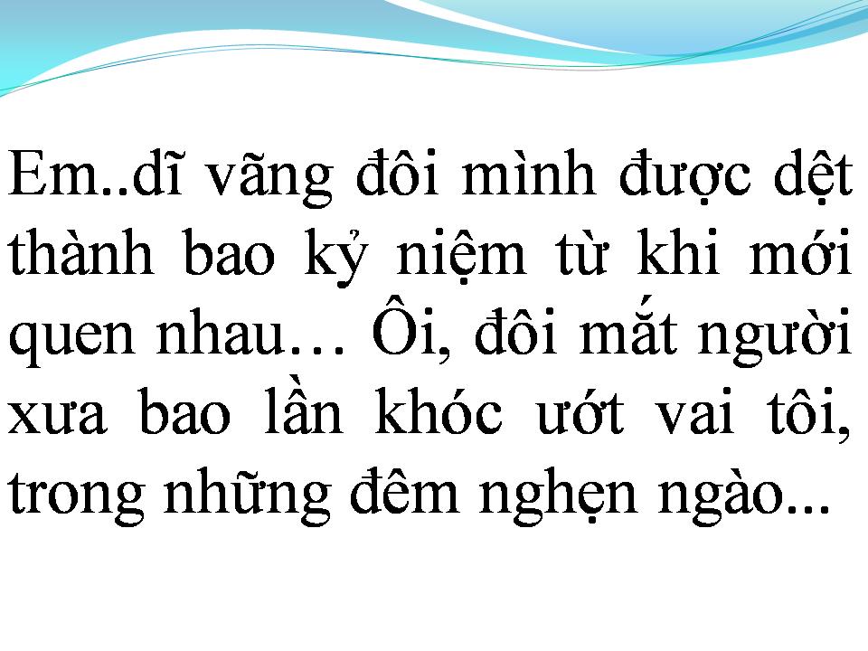 Lời bài hát ĐÔI MẮT NGƯỜI XƯA
