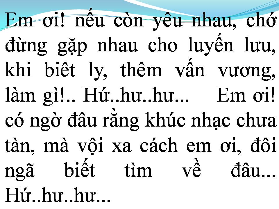 Lời bài hát ĐÔI NGÃ CHIA LY