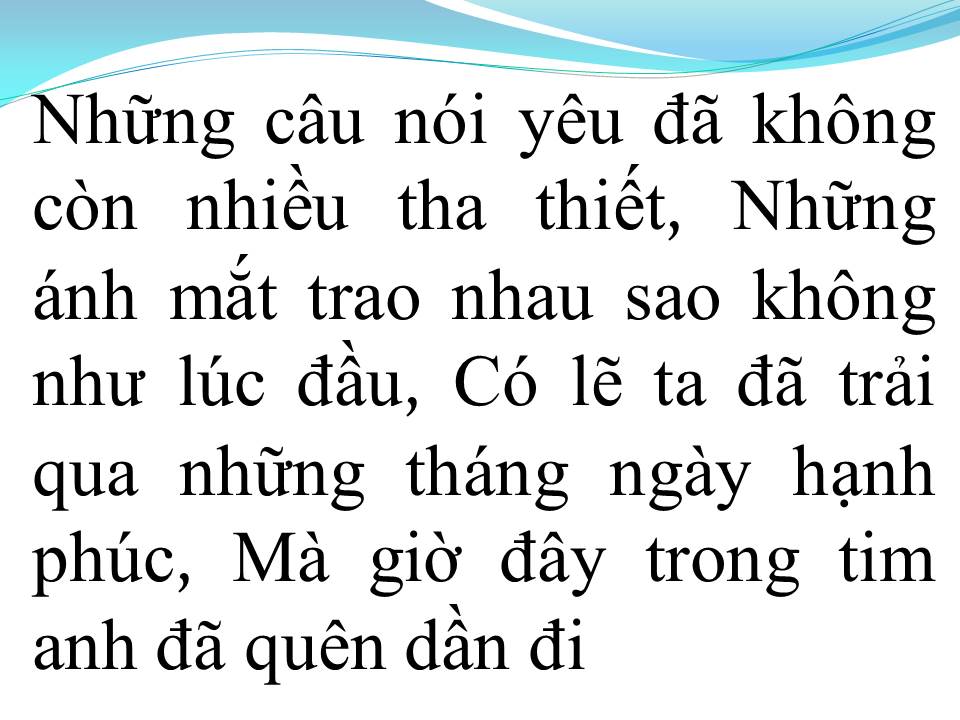Lời bài hát ĐỔI THAY