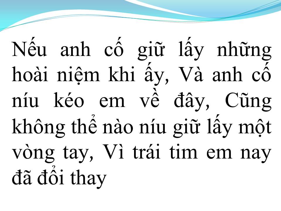 Lời bài hát ĐỔI THAY