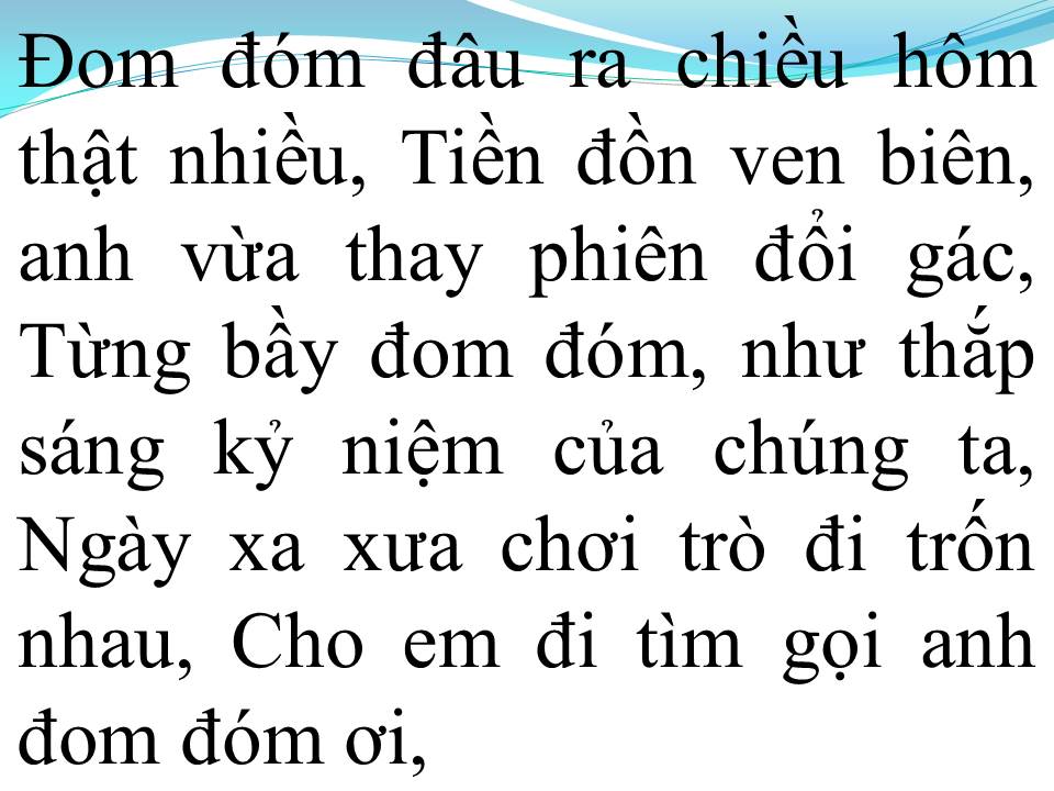 Lời bài hát ĐOM ĐÓM