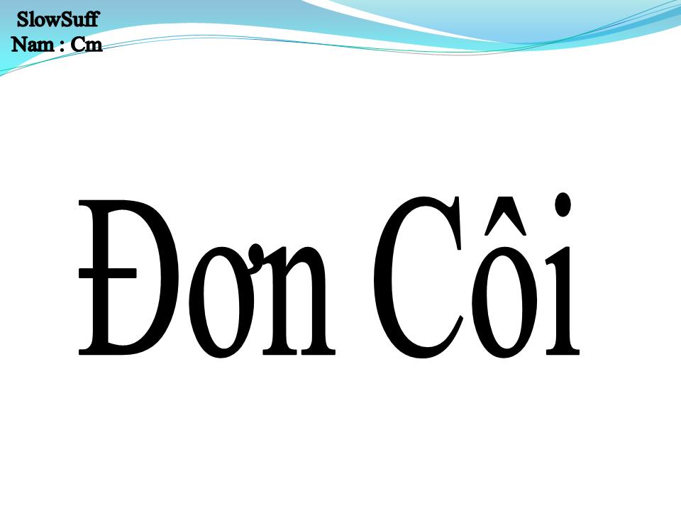 Lời bài hát ĐƠN CÔI