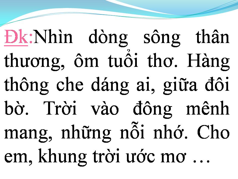 Lời bài hát DÒNG SÔNG BĂNG