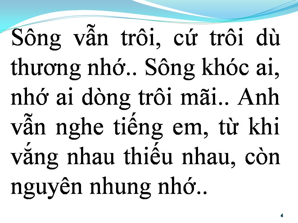 Lời bài hát DÒNG SÔNG KHÔNG TRỞ LẠI