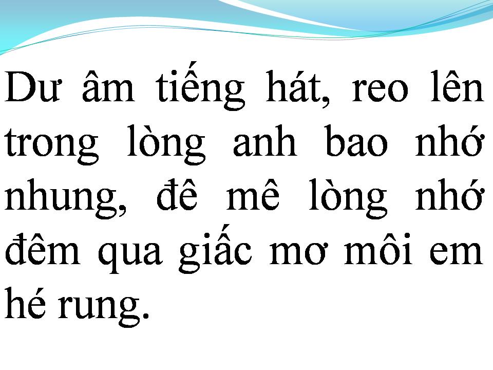 Lời bài hát DƯ ÂM