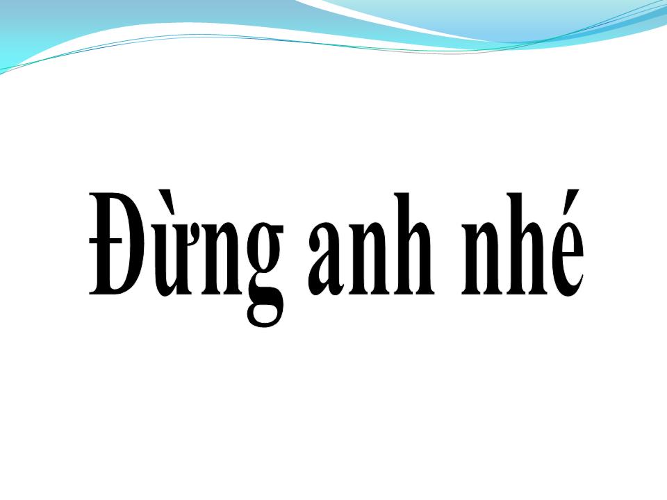 Lời bài hát ĐỪNG ANH NHÉ