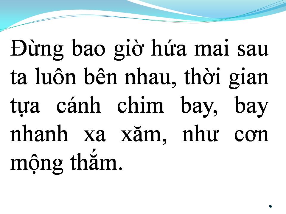 Lời bài hát ĐỪNG BAO GiỜ HỨA