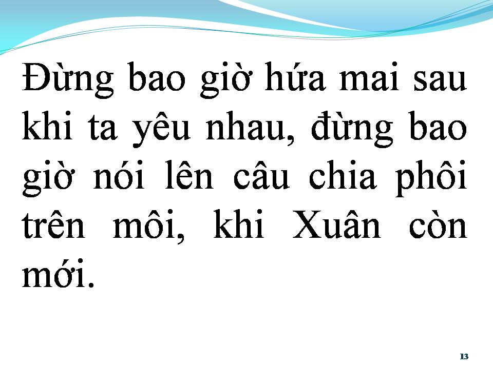 Lời bài hát ĐỪNG BAO GiỜ HỨA