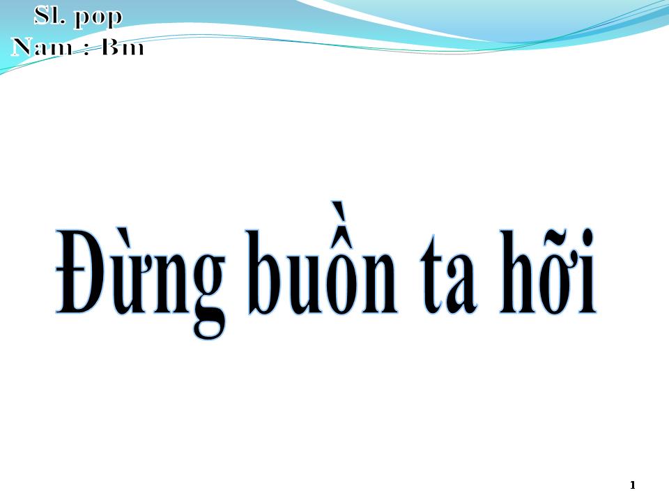 Lời bài hát ĐỪNG BUỒN TA HỠI