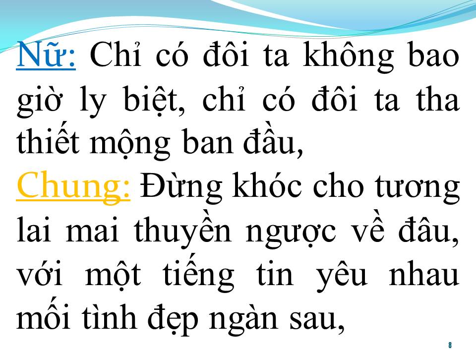 Lời bài hát ĐỪNG NÓI XA NHAU (SONG CA)