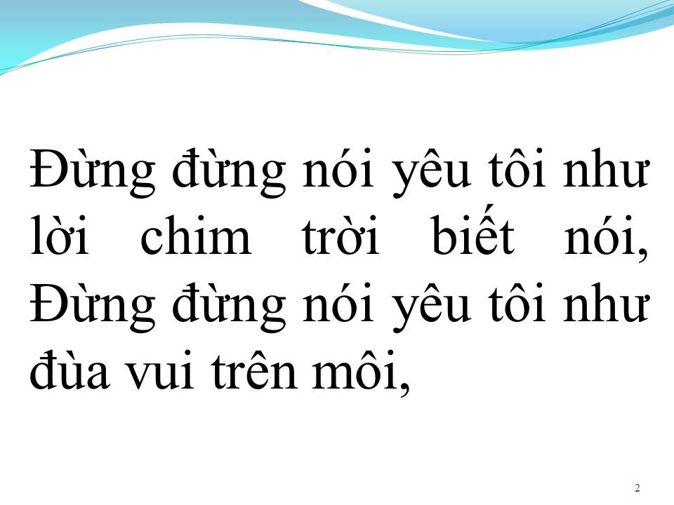 Lời bài hát ĐỪNG NÓI YÊU TÔI