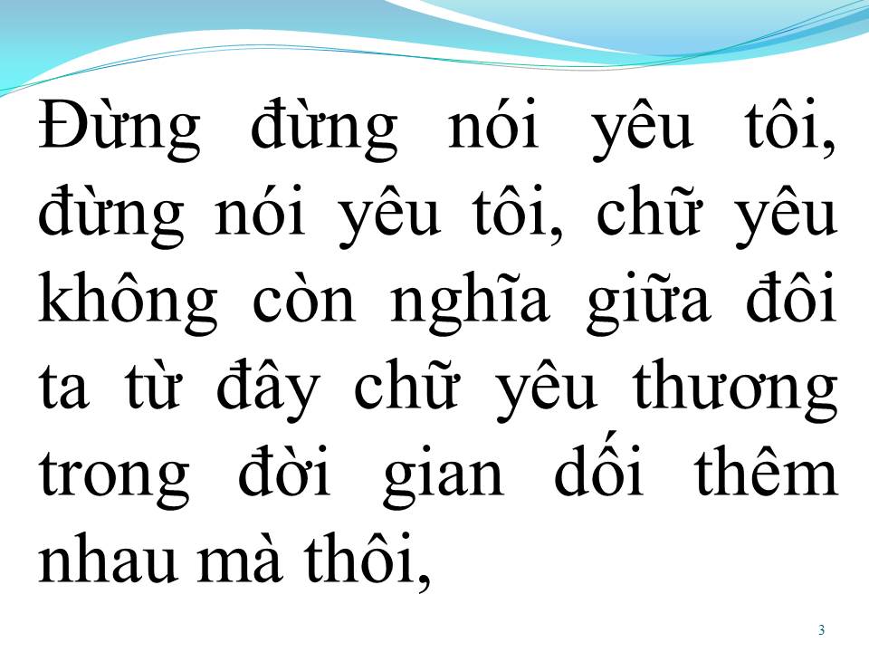Lời bài hát ĐỪNG NÓI YÊU TÔI