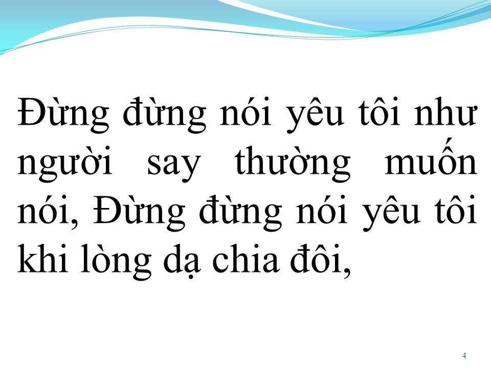 Lời bài hát ĐỪNG NÓI YÊU TÔI