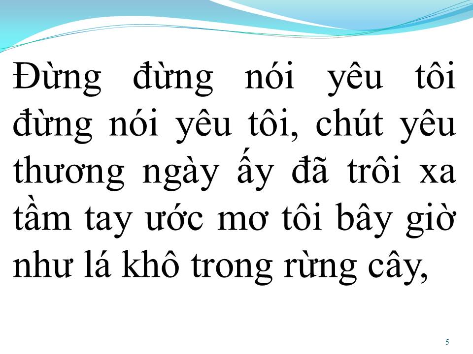 Lời bài hát ĐỪNG NÓI YÊU TÔI