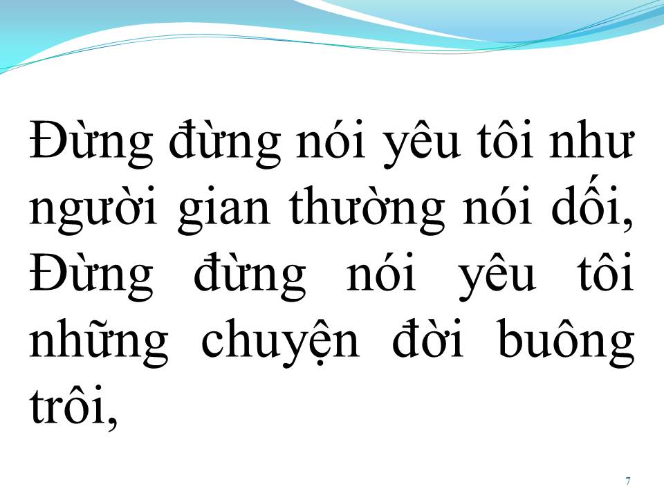 Lời bài hát ĐỪNG NÓI YÊU TÔI