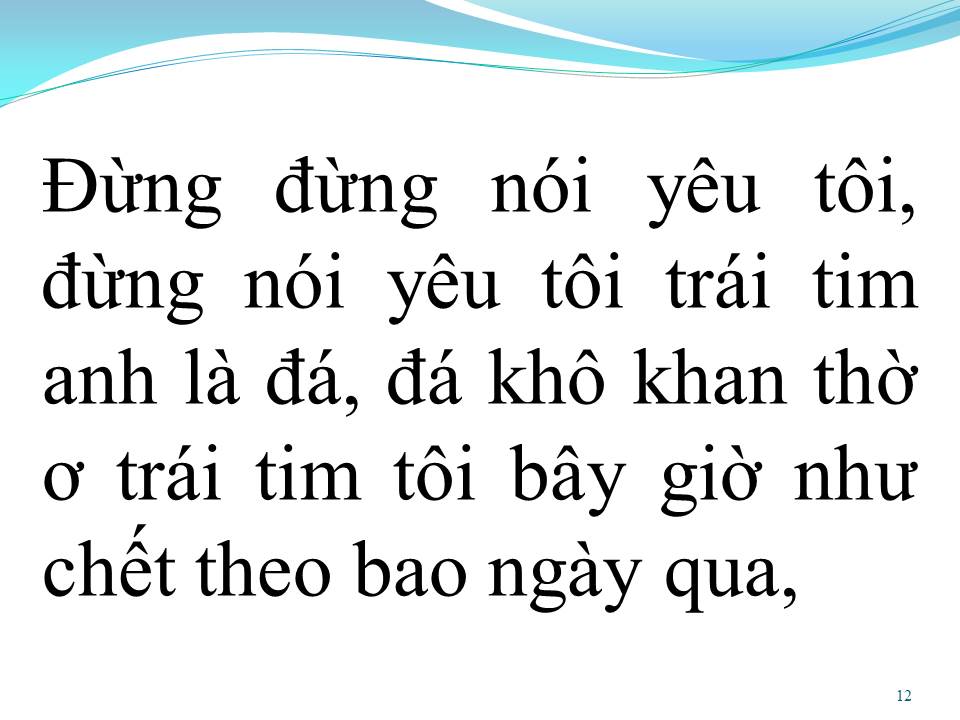 Lời bài hát ĐỪNG NÓI YÊU TÔI