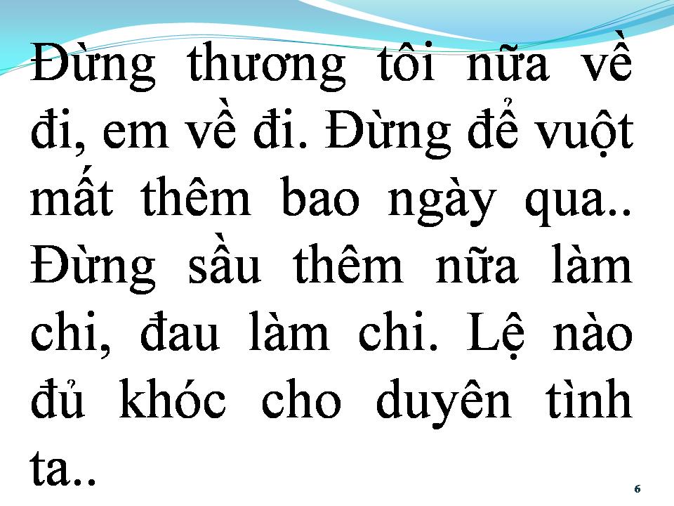 Lời bài hát ĐỪNG THƯƠNG TÔI
