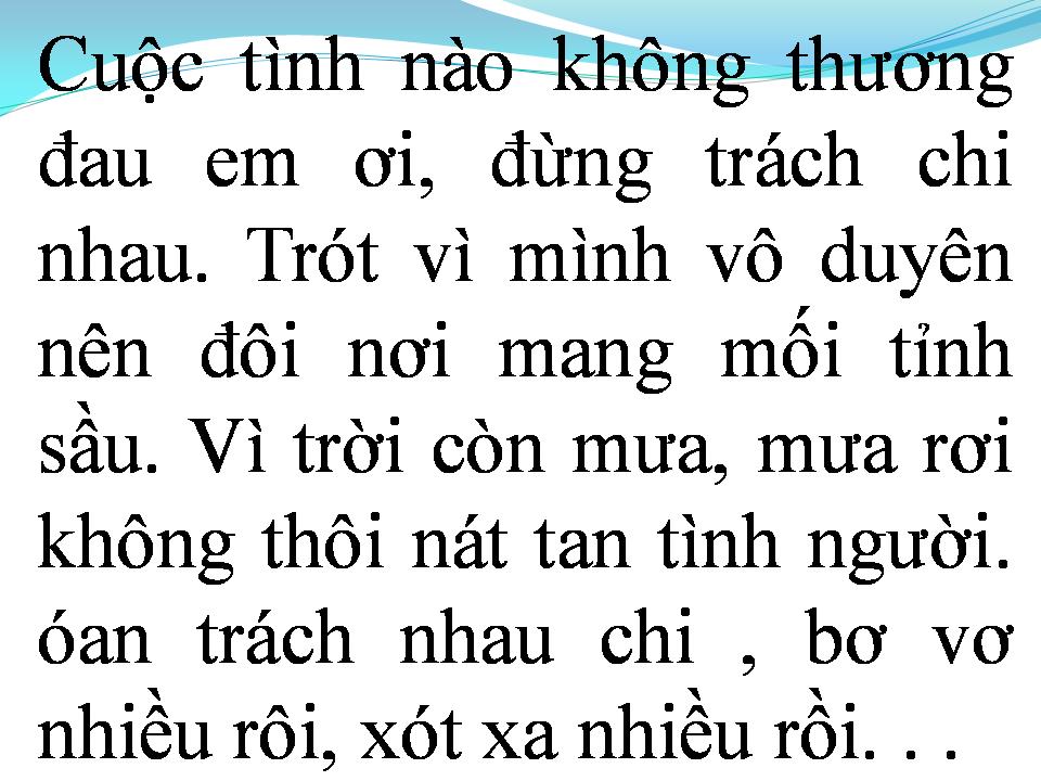 Lời bài hát ĐỪNG TRÁCH GÌ NHAU