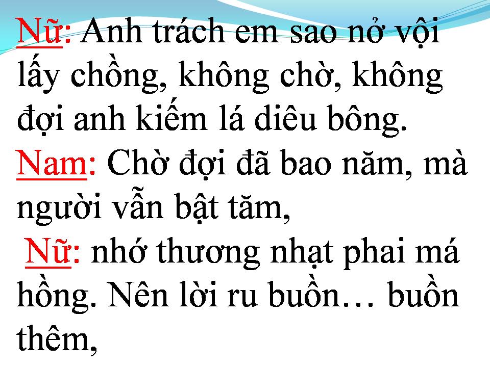Lời bài hát ĐỪNG TRÁCH LÁ DIÊU BÔNG