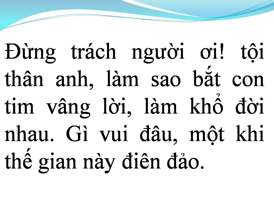 Lời bài hát ĐỪNG TRÁCH NGƯỜI ƠI