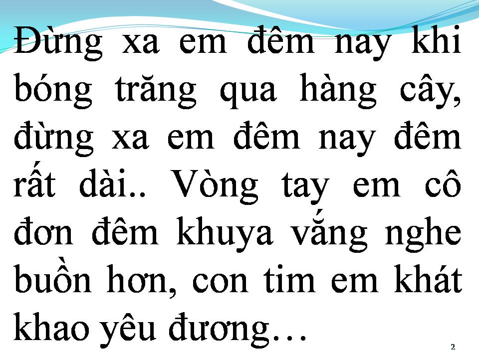 Lời bài hát ĐỪNG XA EM ĐÊM NAY