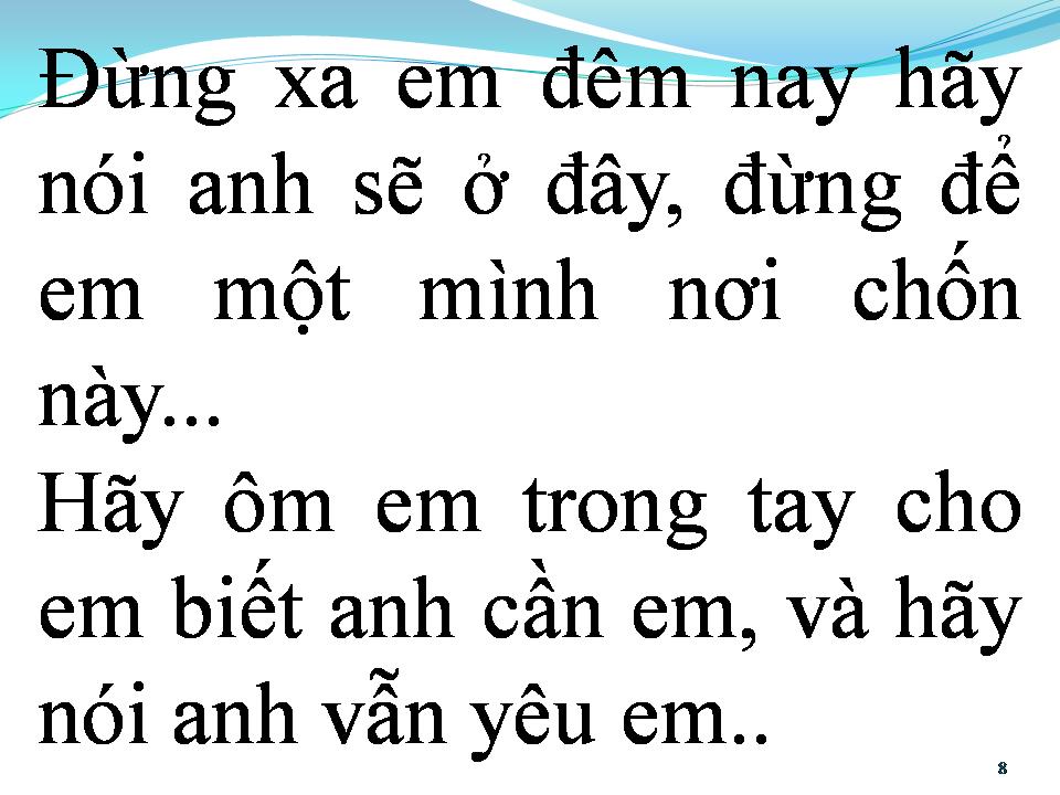 Lời bài hát ĐỪNG XA EM ĐÊM NAY