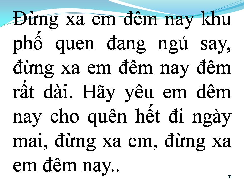 Lời bài hát ĐỪNG XA EM ĐÊM NAY