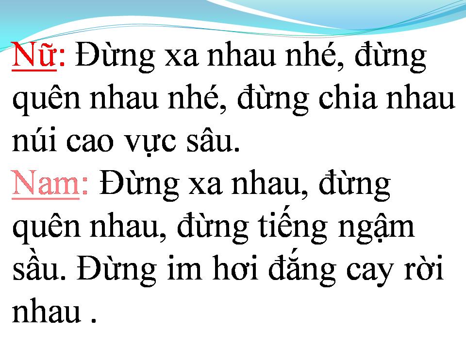 Lời bài hát ĐỪNG XA NHAU