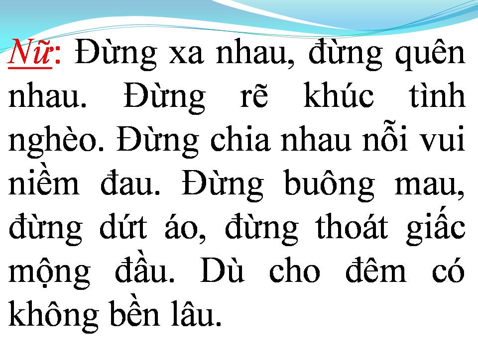 Lời bài hát ĐỪNG XA NHAU